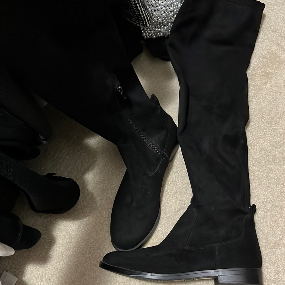 Black long boots